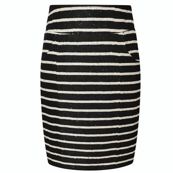 Autumn Adeigbo Lala Sequin Stripe Skirt - Picture 2 of 11